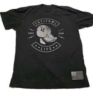 The Fowl Life T-shirt Mens XL Black Duck Hunting Chad Belding TV Show Tee 2008